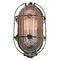 Industrial Cast Iron & Striped Glass Wall Lamp from Holophane 2