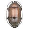 Industrial Cast Iron & Striped Glass Wall Lamp from Holophane, Image 2