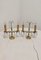 Bronze & Crystals Wall Lights, France, 1950s, Set of 2 1