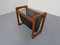 Danish Magazine Rack in Teak and Suede, 1960s 2