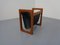 Danish Magazine Rack in Teak and Suede, 1960s 13