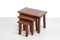 Tavolini ad incastro in legno di quercia massiccio, set di 3, Immagine 2