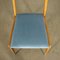 Sessile Oak, Foam, Velvet & Aluminium Chairs, Italy, 1950s, Set of 6 8