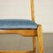 Sessile Oak, Foam, Velvet & Aluminium Chairs, Italy, 1950s, Set of 6, Image 6