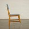 Sessile Oak, Foam, Velvet & Aluminium Chairs, Italy, 1950s, Set of 6, Image 3