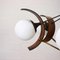 Ceiling Lamp in Wood, Metal, Glass & Brass, Italy, 1950s-1960s, Image 4