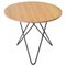 Oak Wood and Black Steel Dining O Coffee Table by Oxdenmarq, Image 1
