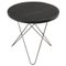 Mini Black Slate and Steel O Coffee Table by Ox Denmarq, Image 1