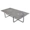 Large Grey Marble and Black Steel Ninety Coffee Table by Ox Denmarq 1