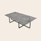 Large Grey Marble and Black Steel Ninety Coffee Table by Ox Denmarq 2
