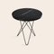 Tall Mini Black Marquina Marble and Black Steel O Side Table by Ox Denmarq 2
