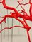 Sculpture de Branches Suspendues Rouge Fait Main par Le Jellyfish 5