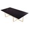 Large Black Marquina Marble and Brass Ninety Coffee Table by Ox Denmarq 1