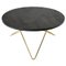 Black Slate and Brass O Coffee Table by Ox Denmarq 1