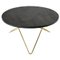 Table Basse O en Laiton et Ardoise Noire par Ox Denmarq 1