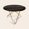 Big Black Marquina Marble and Brass O Coffee Table by Ox Denmarq 2