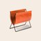 Cognac Leather and Steel Maggiz Magazine Rack by Ox Denmarq 4