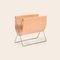 Cognac Leather and Steel Maggiz Magazine Rack by Ox Denmarq 5