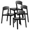 Black Halikko Dining Chairs by Made by Choice, Set of 4, Image 1