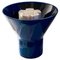 Large Blue Ceramic Kyo Vase and Large White Kyo Vase Star by Mazo Design, Set of 2 1