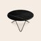 O Table aus schwarzem Marquina Marmor und schwarzem Stahl von Ox Denmarq 2