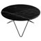 O Table aus schwarzem Marquina Marmor und schwarzem Stahl von Ox Denmarq 1