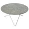 Tavolo O in marmo grigio e acciaio di Ox Denmarq, Immagine 1