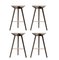 Brown Oak and Copper Bar Stools by Lassen, Set of 4, Image 2