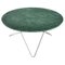 Tavolo O in marmo Indio verde e acciaio di Ox Denmarq, Immagine 1