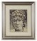 Helen Vogt, retrato de mujer marroquí, dibujo original, mediados del siglo XX, Imagen 2