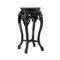 Carved Chinese Ebony Vase Stand with Marble 3