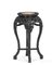 Carved Chinese Ebony Vase Stand with Marble 1