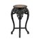 Carved Chinese Ebony Vase Stand with Marble 4