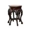 Carved Chinese Mahogany Vase Stand with Marble 3