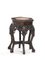 Carved Chinese Mahogany Vase Stand with Marble, Image 1