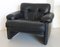 Fauteuils Coronado en Cuir Noir par Tobia Scarpa pour B&B Italia, 1970s, Set de 2 3