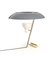 Lampada da tavolo nr. 548 in ottone lucidato con diffusore grigio di Gino Sarfatti per Astep, Immagine 12