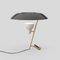 Lampada da tavolo nr. 548 in ottone lucidato con diffusore grigio di Gino Sarfatti per Astep, Immagine 11