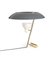 Lampada da tavolo nr. 548 in ottone lucidato con diffusore grigio di Gino Sarfatti per Astep, Immagine 10