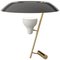 Polished Brass with Grey Diffuser Model 548 Table Lamp by Gino Sarfatti for Astep, Image 1