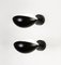 Mid-Century Modern Black Eye Wandlampe von Serge Mouille, 2er Set 3