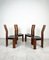 Wood & Leather Chairs by Mario Marenco for Mobil Girgi, Italy, 1970s, Set of 4 3