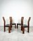 Wood & Leather Chairs by Mario Marenco for Mobil Girgi, Italy, 1970s, Set of 4, Image 3