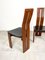 Wood & Leather Chairs by Mario Marenco for Mobil Girgi, Italy, 1970s, Set of 4, Image 12