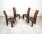 Wood & Leather Chairs by Mario Marenco for Mobil Girgi, Italy, 1970s, Set of 4 4
