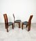 Wood & Leather Chairs by Mario Marenco for Mobil Girgi, Italy, 1970s, Set of 4, Image 11