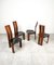 Wood & Leather Chairs by Mario Marenco for Mobil Girgi, Italy, 1970s, Set of 4, Image 6