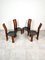 Wood & Leather Chairs by Mario Marenco for Mobil Girgi, Italy, 1970s, Set of 4 7