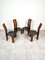 Wood & Leather Chairs by Mario Marenco for Mobil Girgi, Italy, 1970s, Set of 4, Image 7