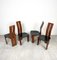 Wood & Leather Chairs by Mario Marenco for Mobil Girgi, Italy, 1970s, Set of 4, Image 9